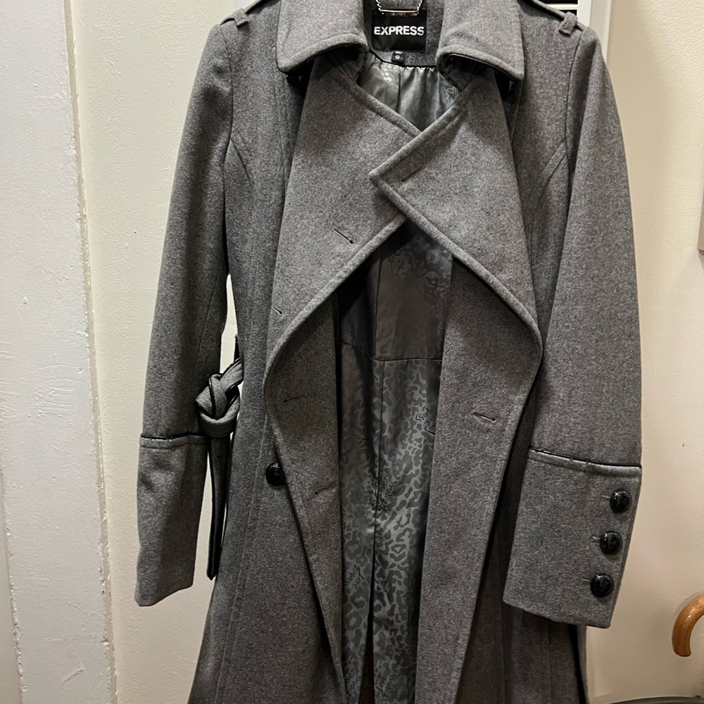 Grey Express Wool Coat